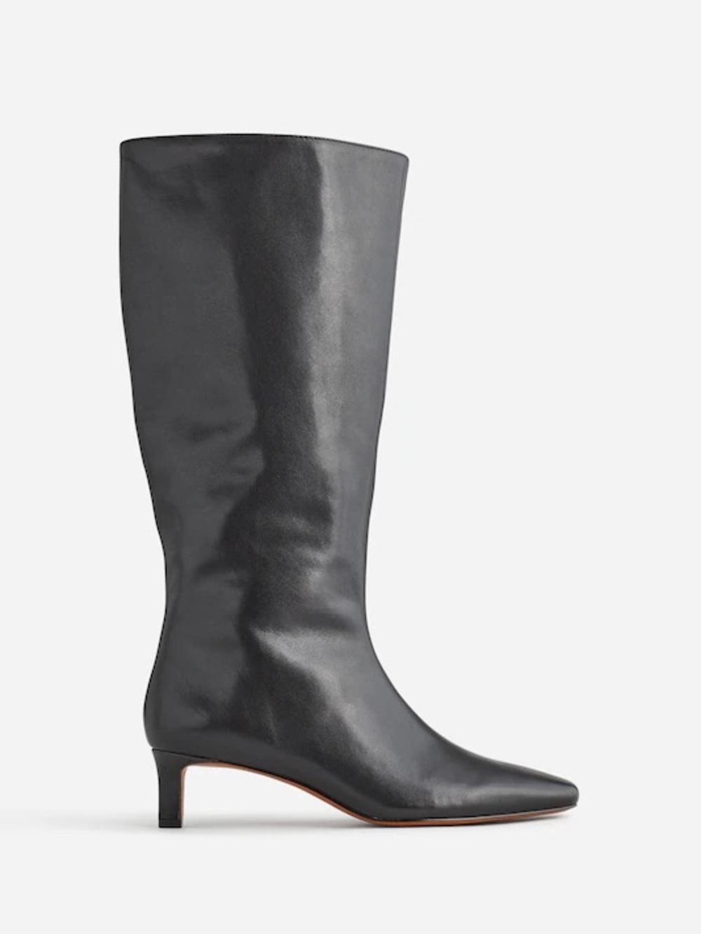 Madewell The Dimes Kitten-Heel Knee-High Boot in Black Leather 8 M $298 NR832 - Picture 3 of 7